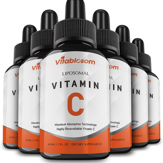 High Absorption Liposomal Vitamin C 2000mg Liquid for Adults - Immune System Boost & Antioxidant Support - 60ML (6 Pack)