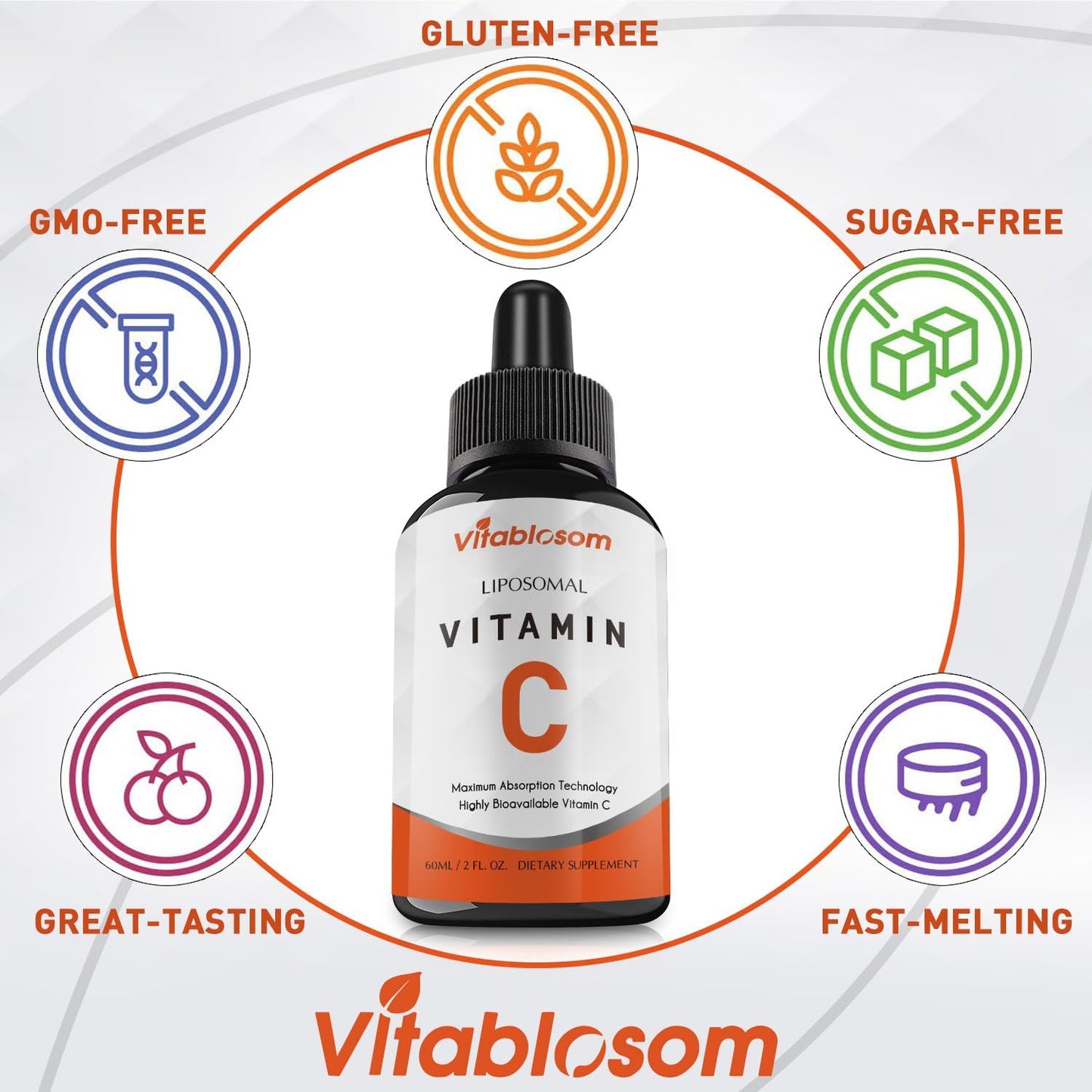 High Absorption Liposomal Vitamin C 2000mg Liquid Supplement for Immune System & Antioxidant Support - 60ML - BoostGo Australia