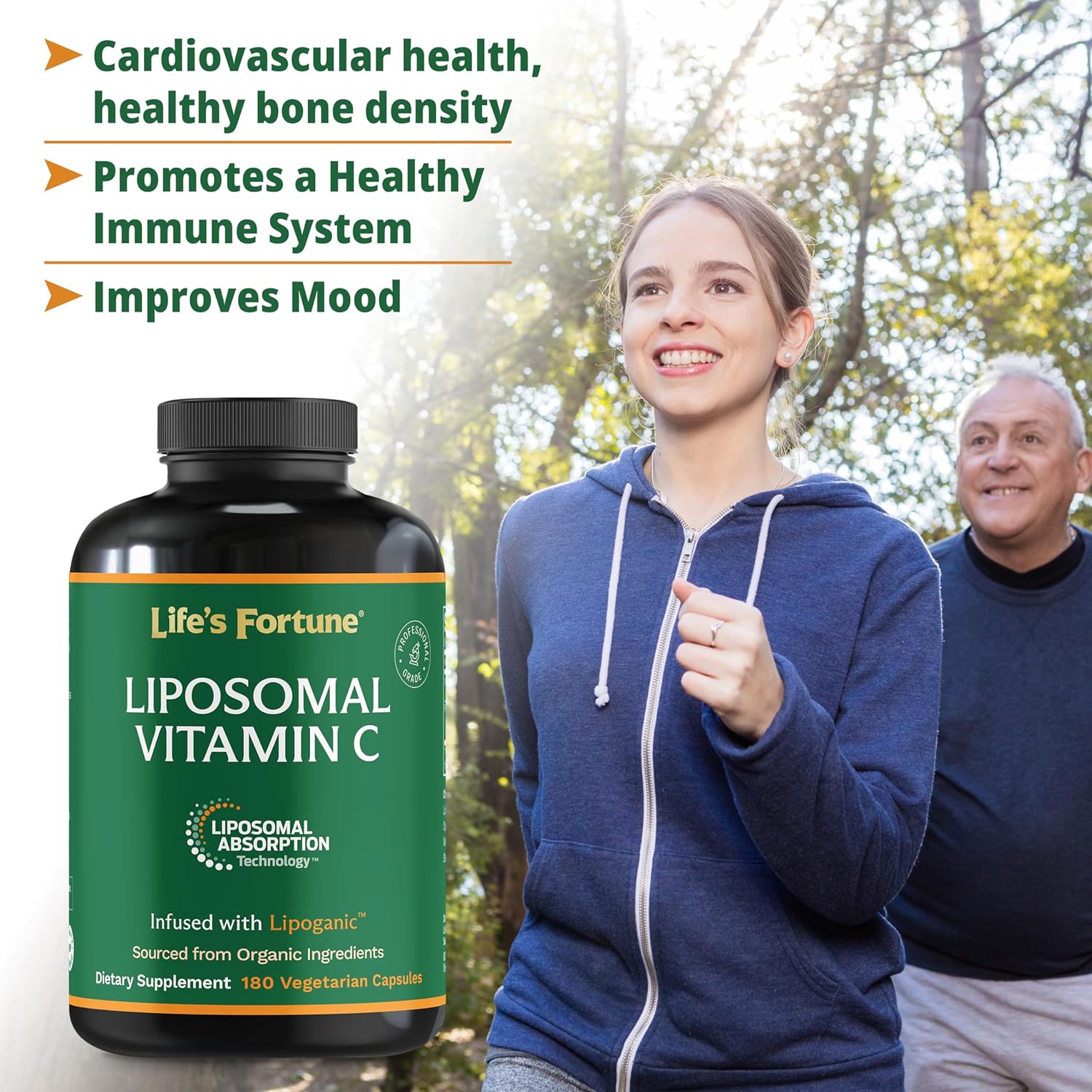 High Absorption Liposomal Vitamin C 2100mg Capsules - Immune System Support & Antioxidant Formula - Collagen Booster - 180 Count