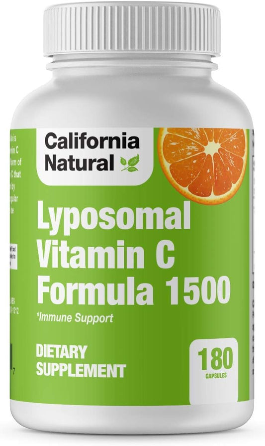 High Absorption Liposomal Vitamin C Complex - 1500mg, 180 Capsules - Immune Support, Antioxidant & Collagen Booster