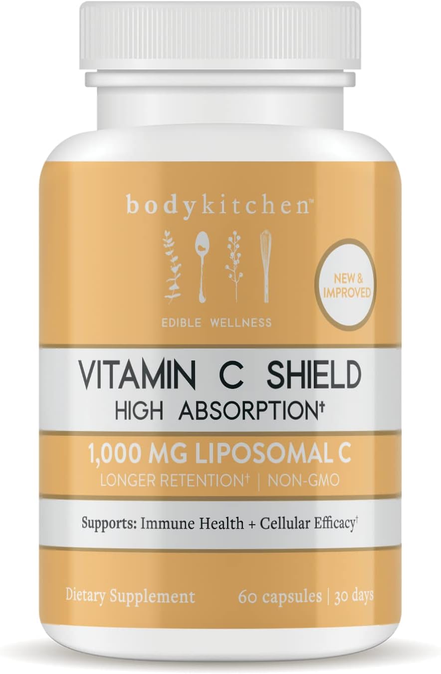 High Absorption Liposomal Vitamin C Shield with 1000mg PureWay-C for Immune Health - 60 Veggie Caps