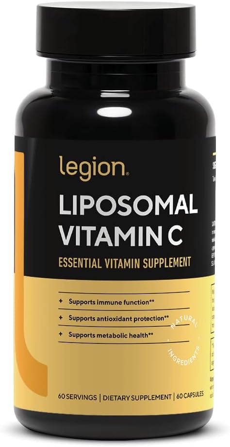 High Absorption Liposomal Vitamin C Supplement for Immune System Support - 60 Capsules for Women & Men