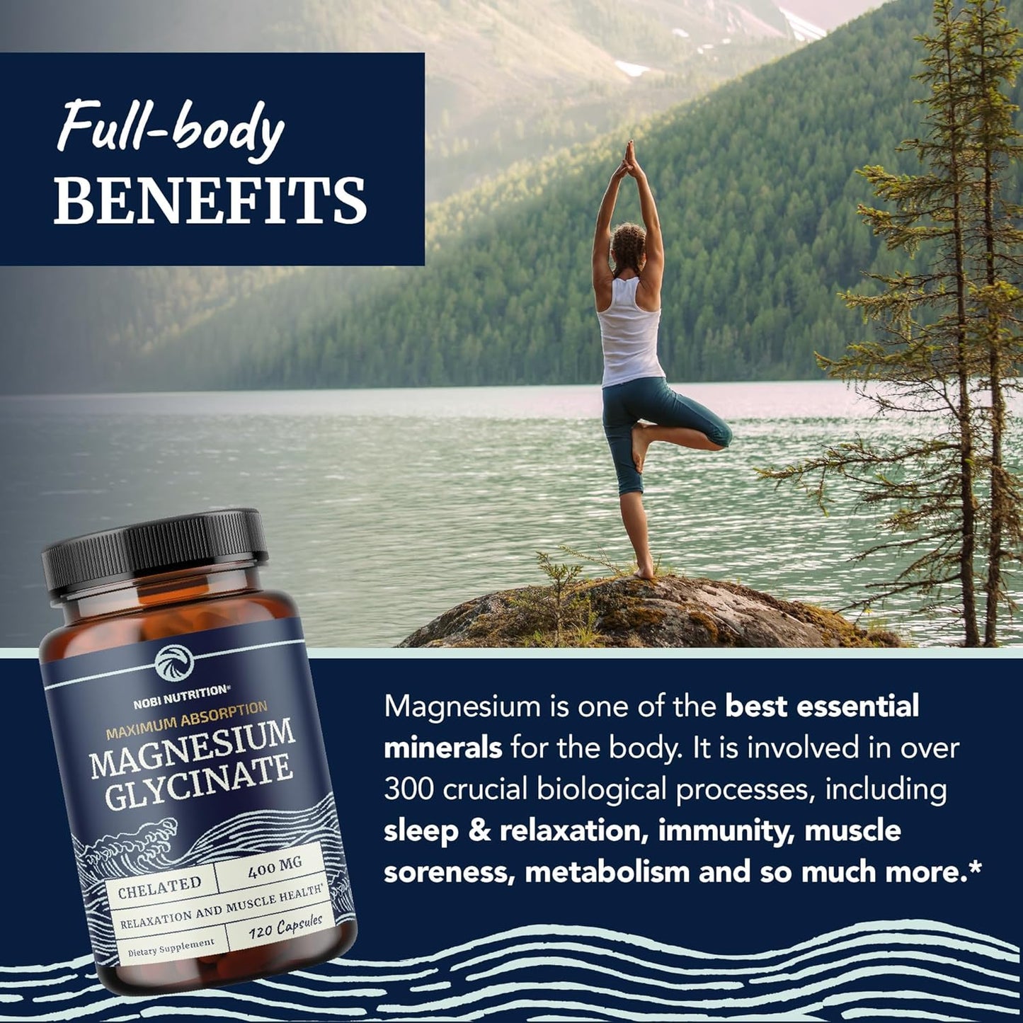 High Absorption Magnesium Complex Bundle - Includes 400mg Magnesium Glycinate & 500mg Magnesium Citrate (120ct ea) for Calm, Relaxation, Digestion & Muscle Support - Non-GMO - BoostGo Australia