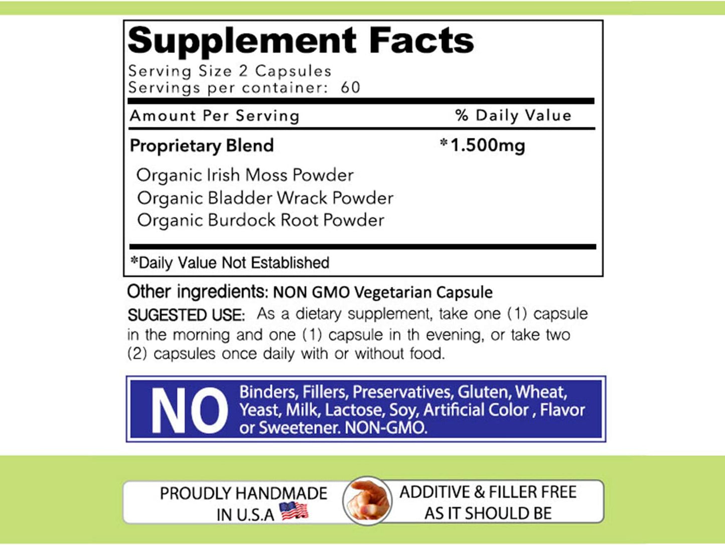 High Absorption Magnesium Complex Supplement (500mg / 90 Capsules) - Blend of Aspartate, Oxide, Glycinate, Gluconate & Citrate - Non GMO Formula for Daily Use