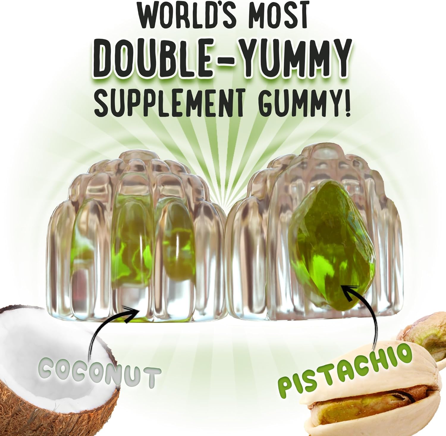 High Absorption Magnesium Glycinate Gummies 400MG with B6 & D3 - Sleep, Calm, Muscle Relaxation - Gelatin Free - 120 Count