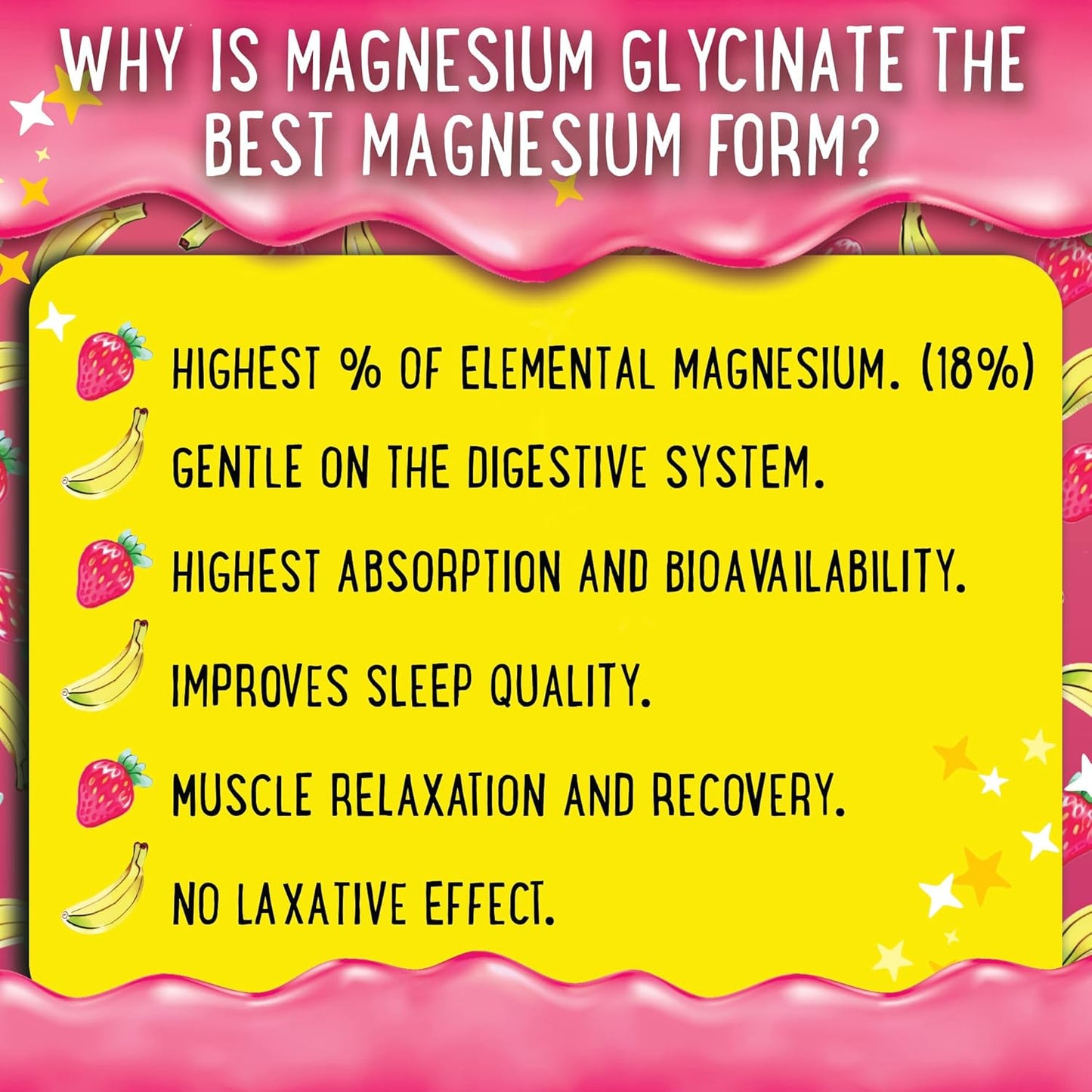 High Absorption Magnesium Glycinate Gummies 400MG for Sleep, Calm, & Muscle Relaxation - Kids, Teens, Adults - B6 & D3 - Gelatin Free - 120 Count