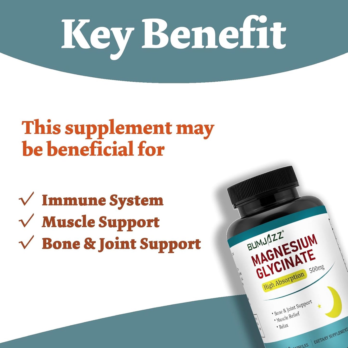 High Absorption Magnesium Glycinate Supplement - 500mg Chelated Mineral Capsules - 90 Count - Essential Magnesium Supplement - BoostGo Australia