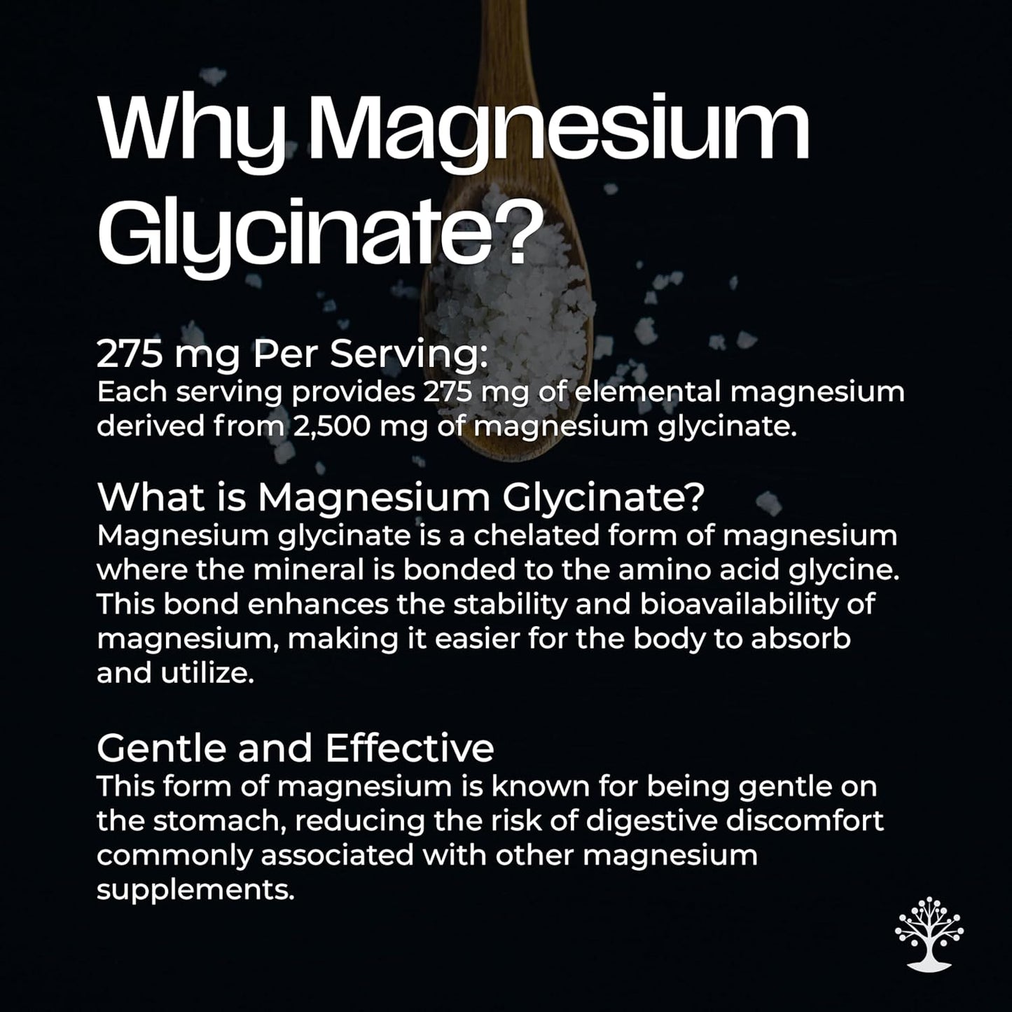 High Absorption Magnesium Glycinate Supplement for Sleep, Relaxation, Bone & Joint Health - Supports Cardiac Wellness - Chelated - 120 Vegan Capsules