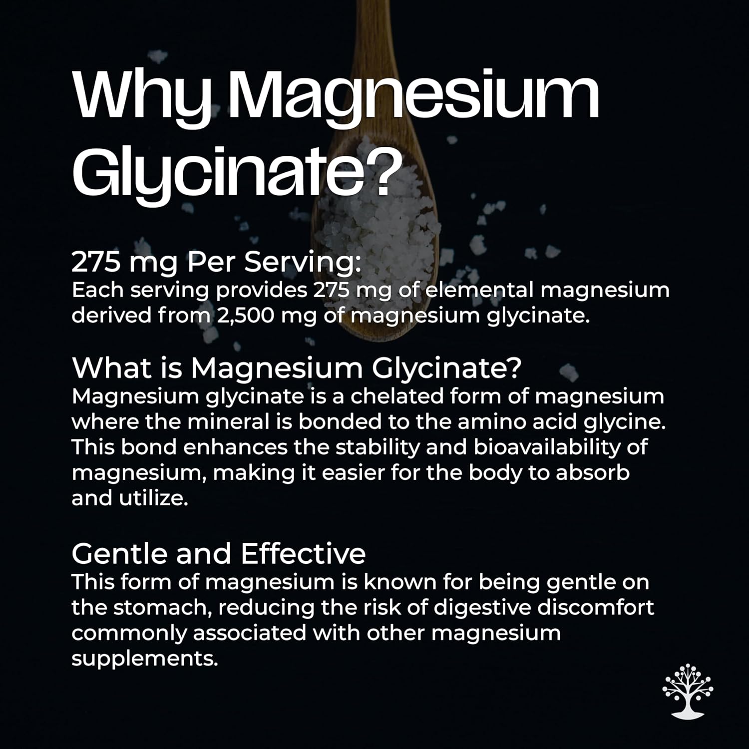 High Absorption Magnesium Glycinate Supplement for Sleep, Relaxation, Bone & Joint Health - Supports Cardiac Wellness - Chelated - 120 Vegan Capsules