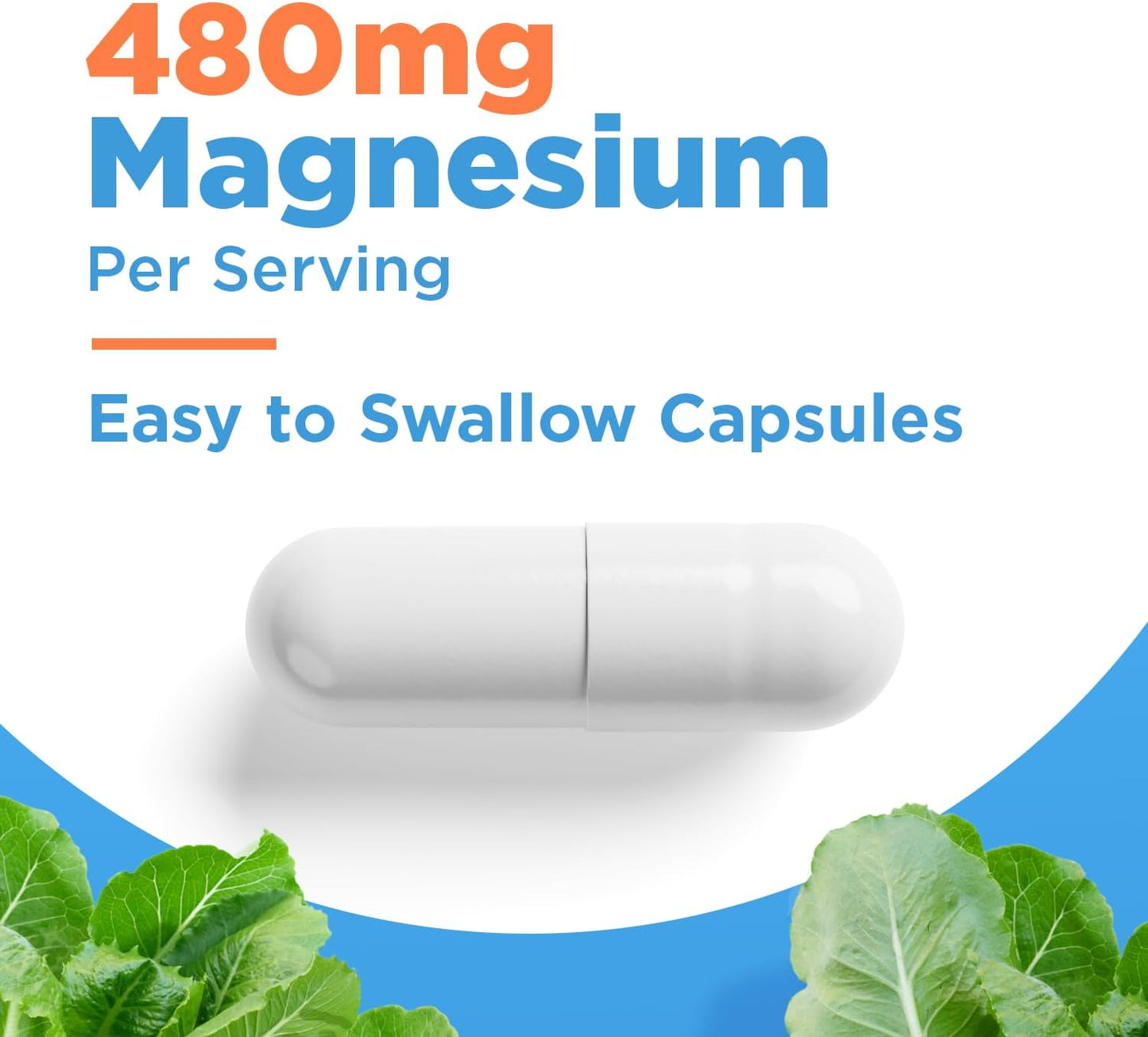 High Absorption Magnesium Glycinate Supplement for Stress Relief, Sleep, Heart Health - 120 Capsules