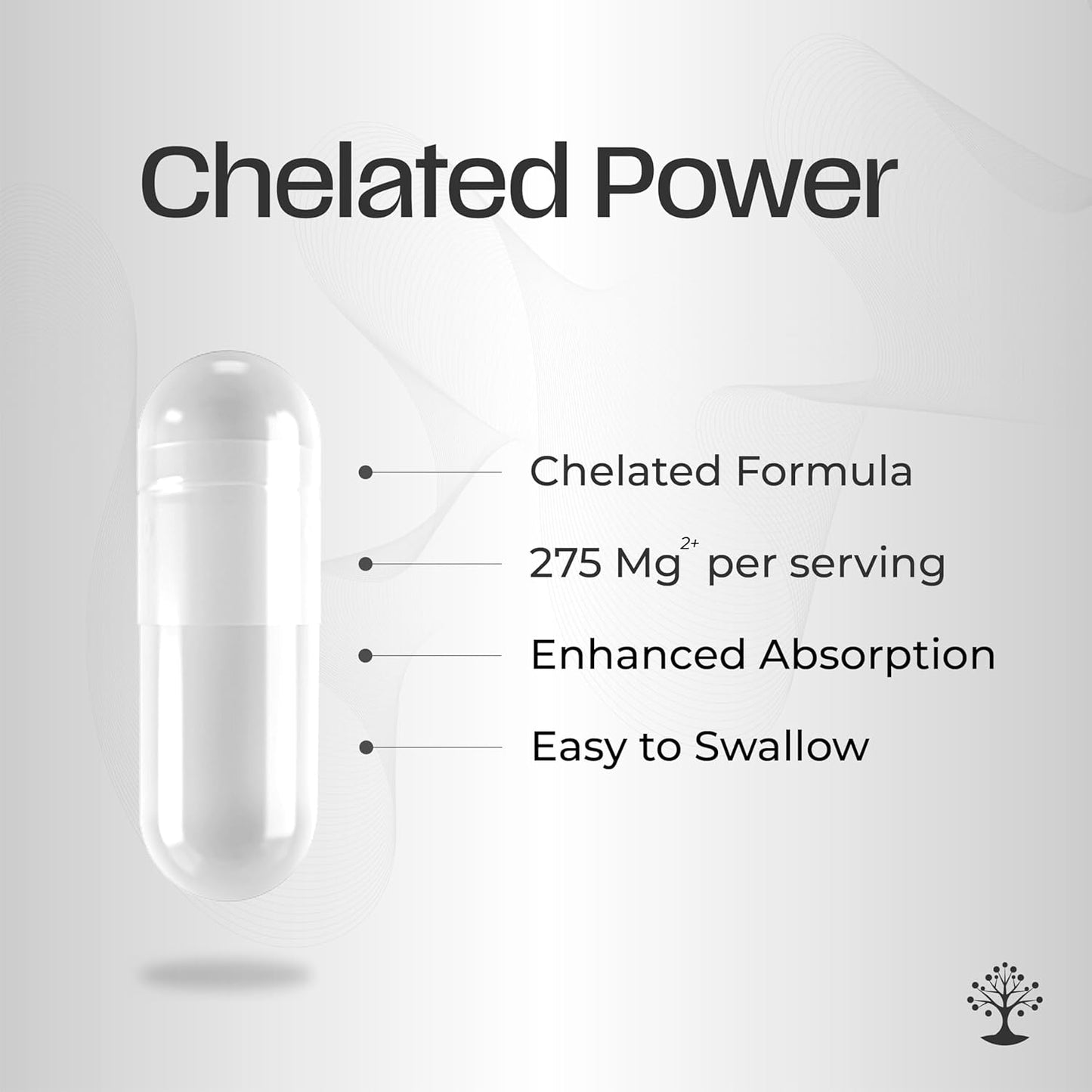 High Absorption Magnesium Glycinate Supplement for Sleep, Relaxation, Bone & Joint Health - Supports Cardiac Wellness - Chelated - 120 Vegan Capsules