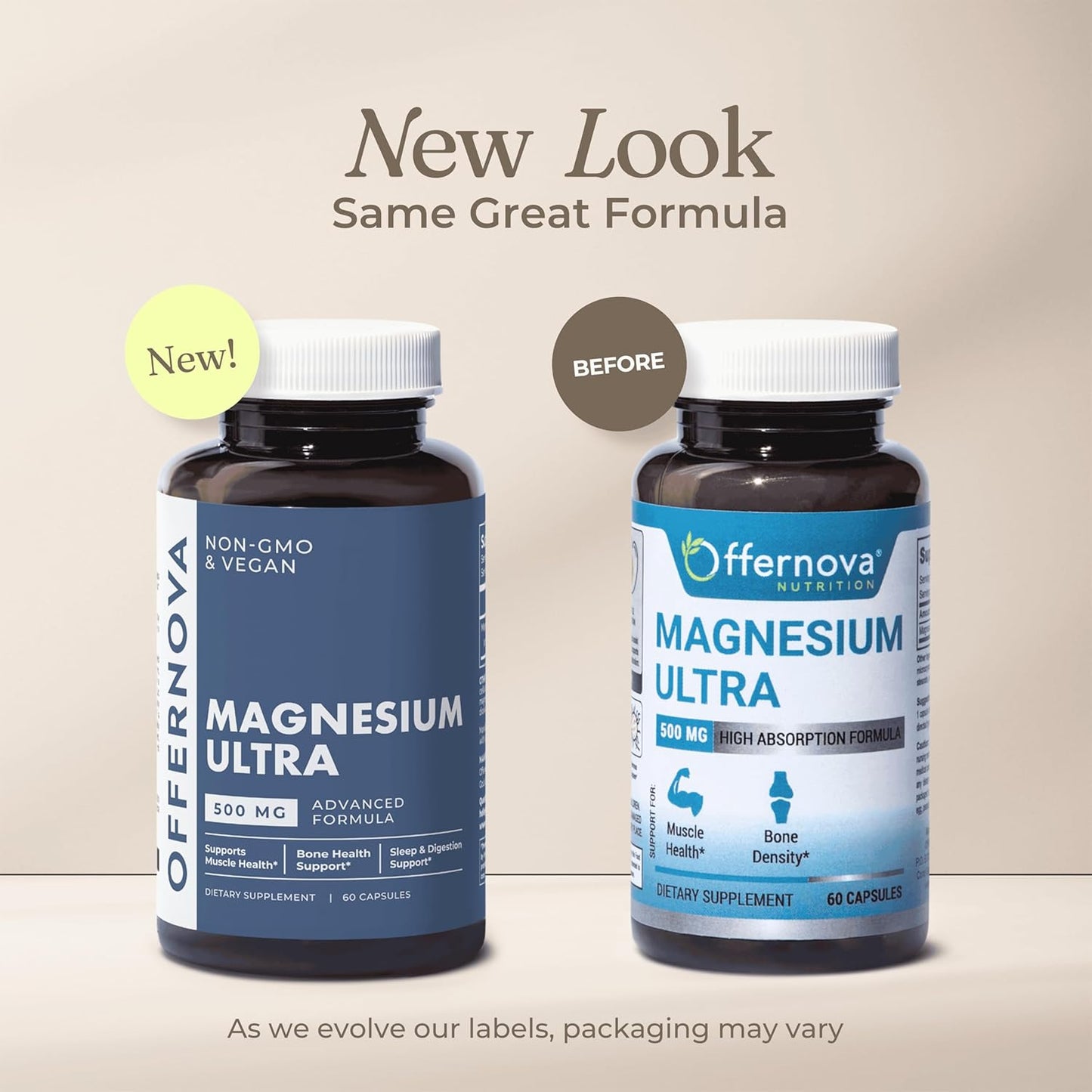 High Absorption Magnesium Ultra Supplement - 500mg Vegan Citrate & Oxide Complex for Sleep, Digestion, Muscle Health - Constipation Relief - Men & Women
