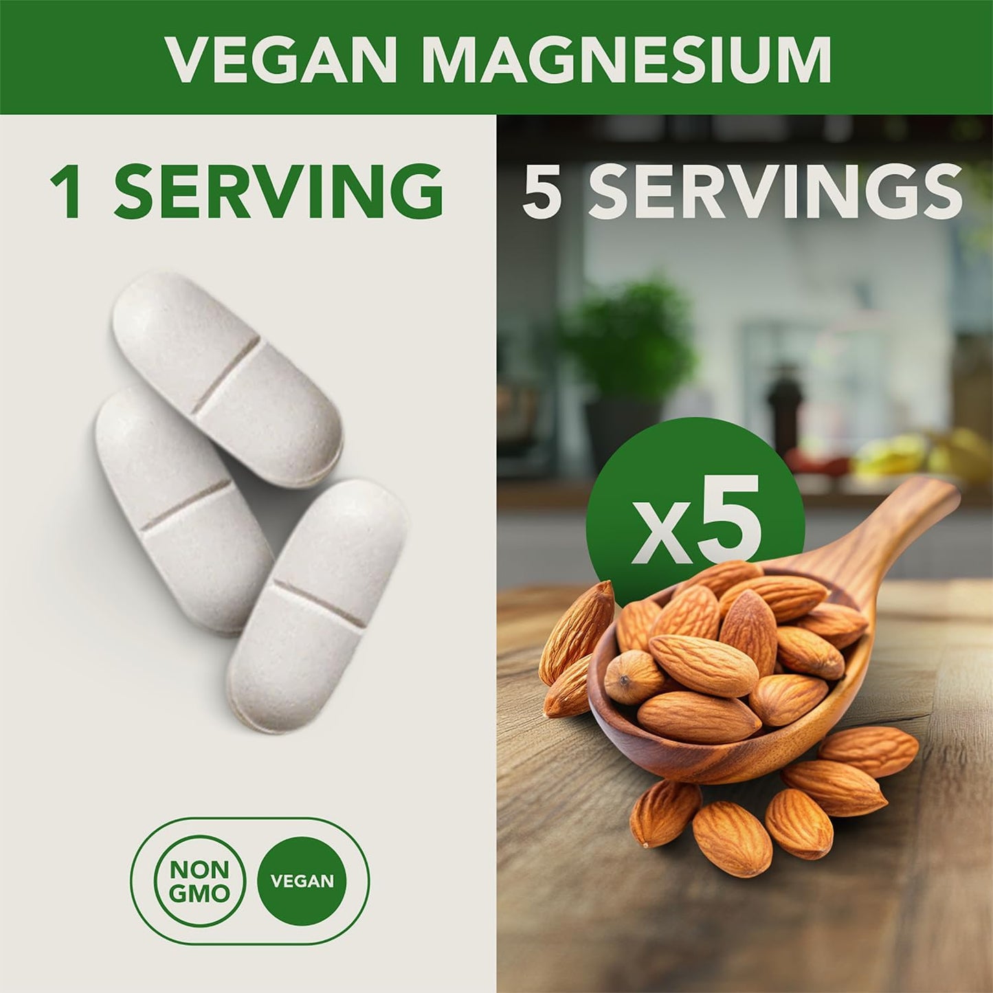 High Absorption PlantFusion Vegan Magnesium Glycinate Complex 400 mg - Supports Muscle Relaxation, Sleep, Cardio Health, Stress Relief, and Energy Production - Chelated for Maximum Bioavailability - Non GMO