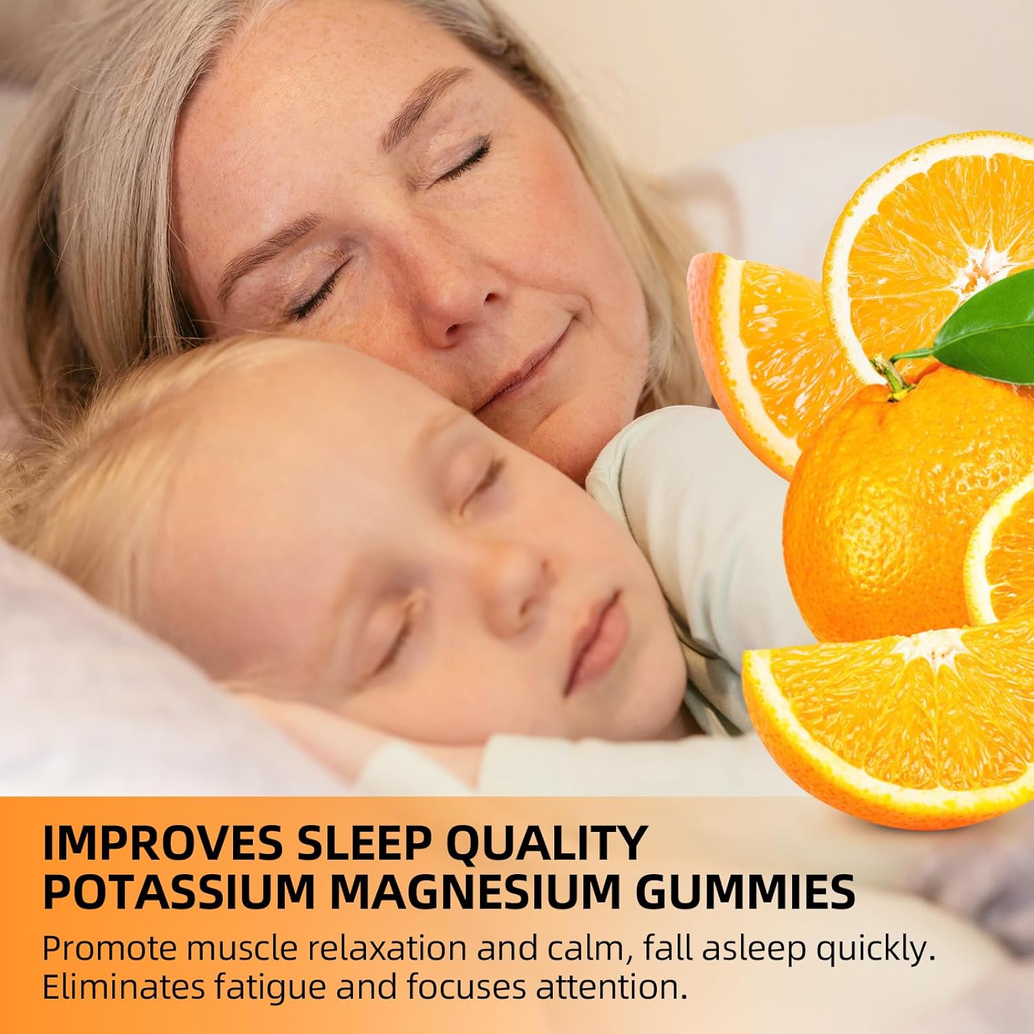 High Absorption Potassium Citrate Gummies for Adults - 60 Count, Vegan Orange Flavors, Sugar-Free Supplement for Leg Cramps & Immune Health