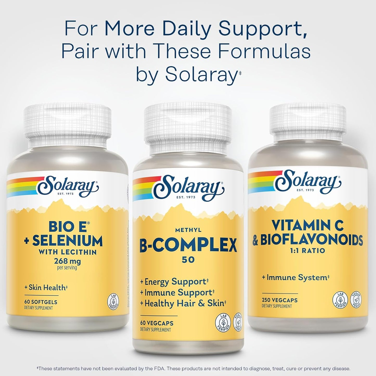 High Absorption Solaray Bio Vitamin E with Selenium 400IU for Healthy Heart, Antioxidant Activity, and Skin Support - 120 Softgels