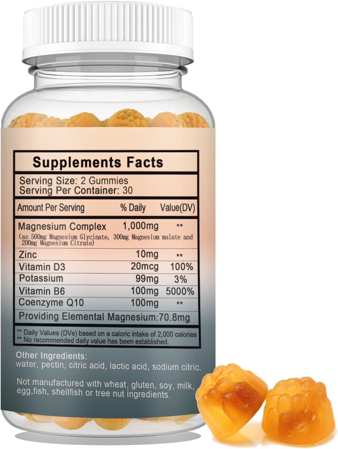 High Absorption Triple Magnesium Gummies with Vitamin D and Zinc - Chelated Forms for Potency, Coq10 Supplement included