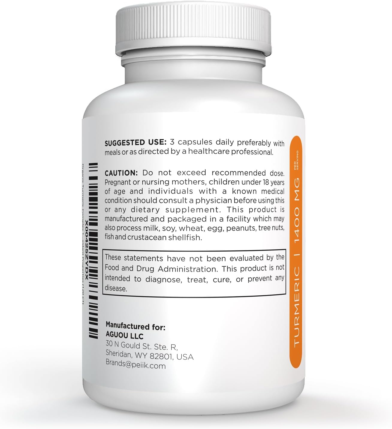 High Absorption Turmeric Curcumin Capsules with BioPerine & Ashwagandha - 95% Curcuminoids - Joint Support - 120 Caps