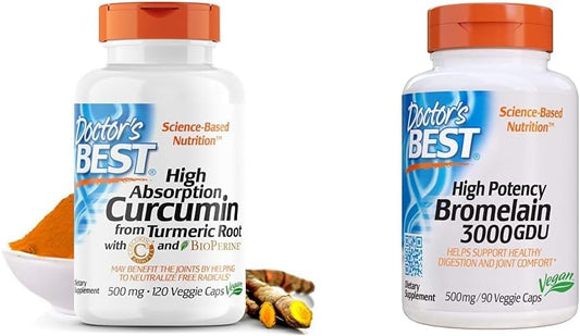 High Absorption Turmeric Curcumin with C3 Complex, BioPerine, and Bromelain Enzymes - Supports Healthy Digestion