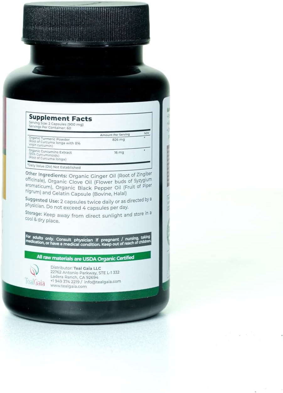 High-Absorption Turmeric Extract Supplement for Immune Support & Wellness - 120 Capsules