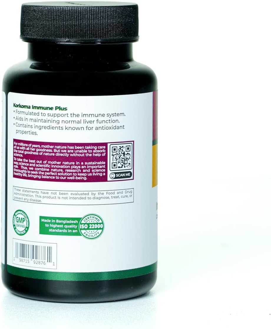 High-Absorption Turmeric Extract Supplement for Immune Support & Wellness - 120 Capsules