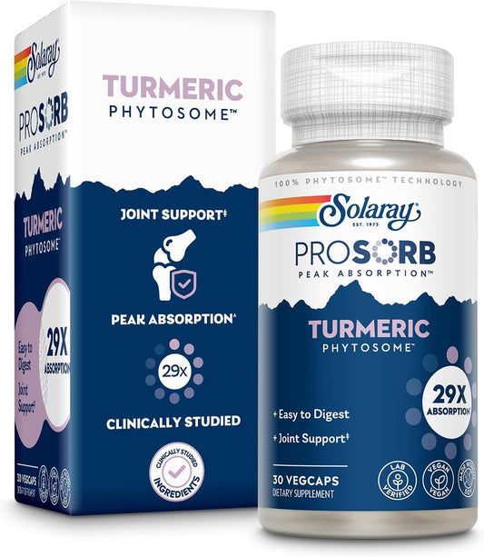 High Absorption Turmeric Phytosome 500 mg Capsules for Joint Support - Vegan & Soy-Free - 30 Servings - 60-Day Guarantee