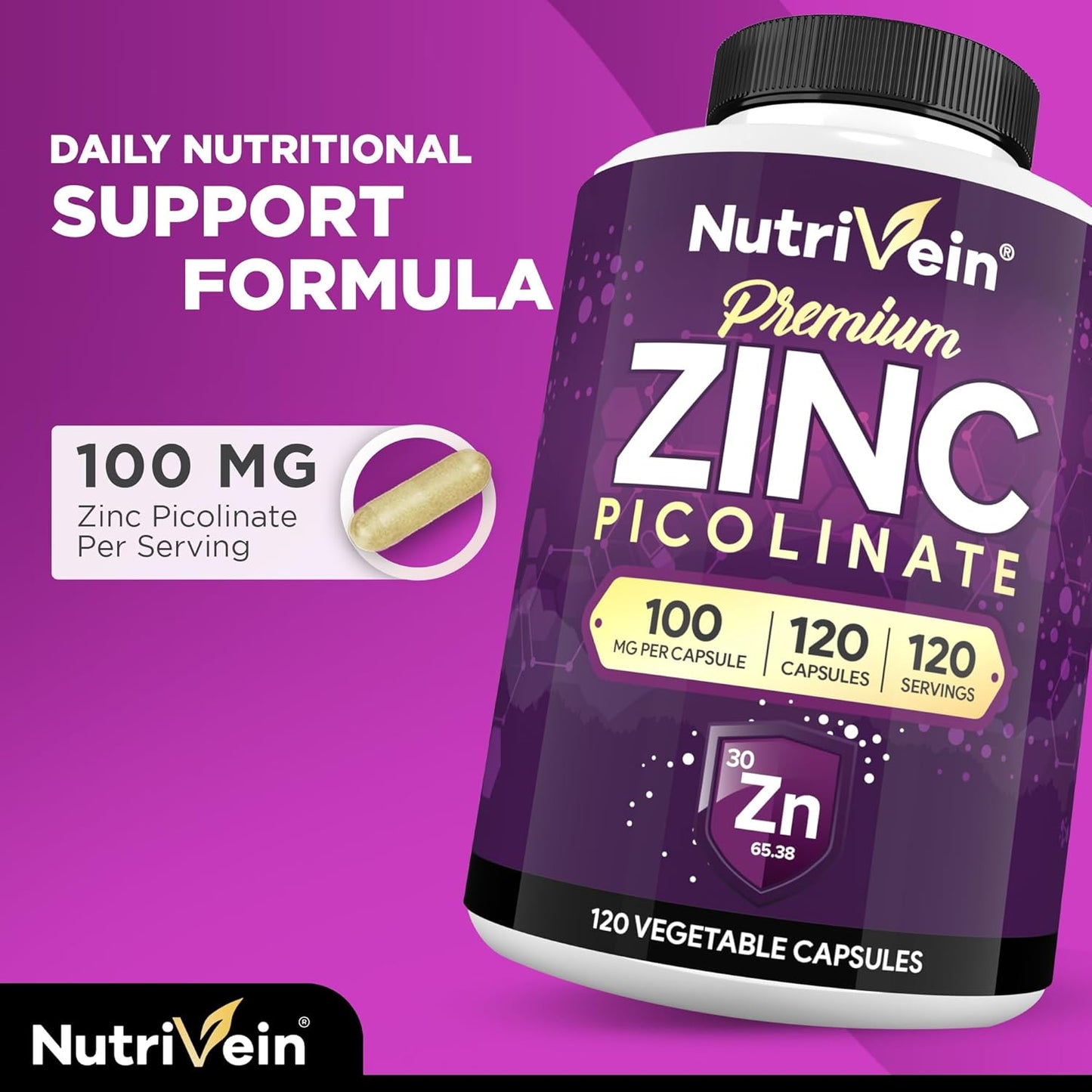High-Absorption Zinc Picolinate & Liposomal Glutathione Bundle for Immunity, Digestion, Detox - Men & Women Supplement for Repair & Wellness