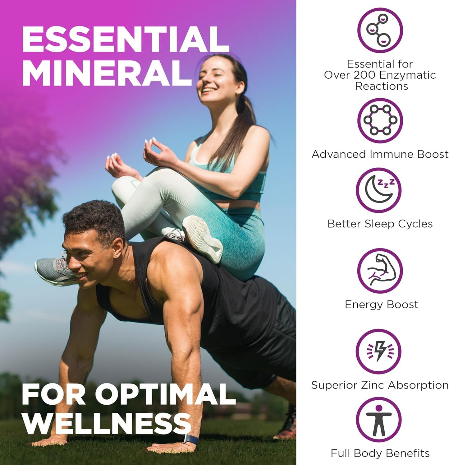 High-Absorption Zinc Picolinate & Liposomal Glutathione Bundle for Immunity, Digestion, Detox - Men & Women Supplement for Repair & Wellness