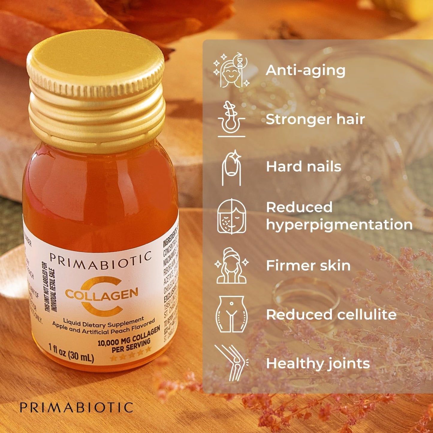 High Collagen Content Liquid Collagen with 10,000 Mg Per Serving - Hydrolyzed Collagen, 12 Vitamins - Gluten Free - 900 Ml - Pack of 30 x 30 Ml Bottles