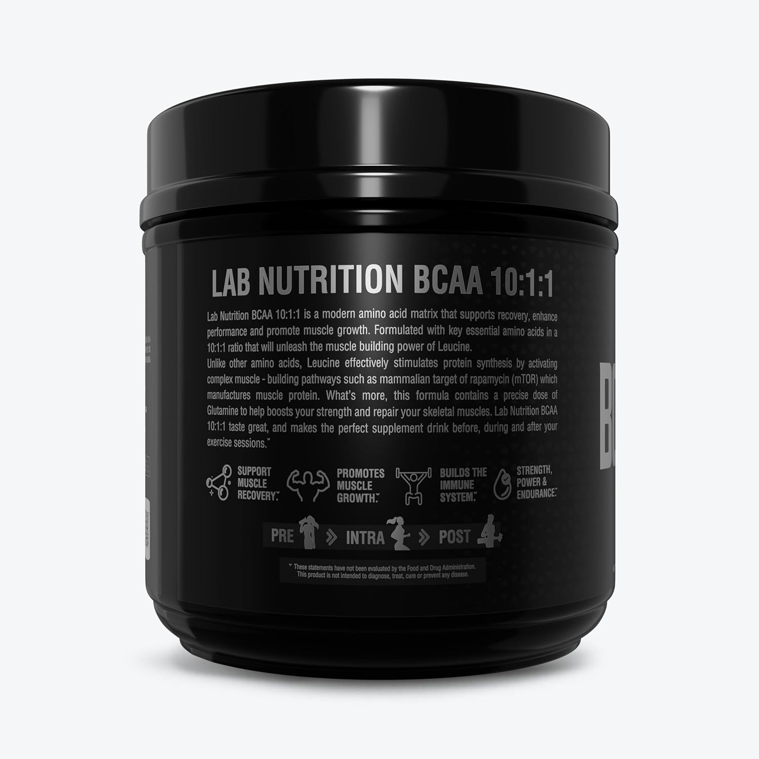 High Concentration Leucine Amino Acid Matrix - LAB Nutrition BCAA 10:1:1, 1.39 Lbs, 60 Servings Blue Raspberry Flavor
