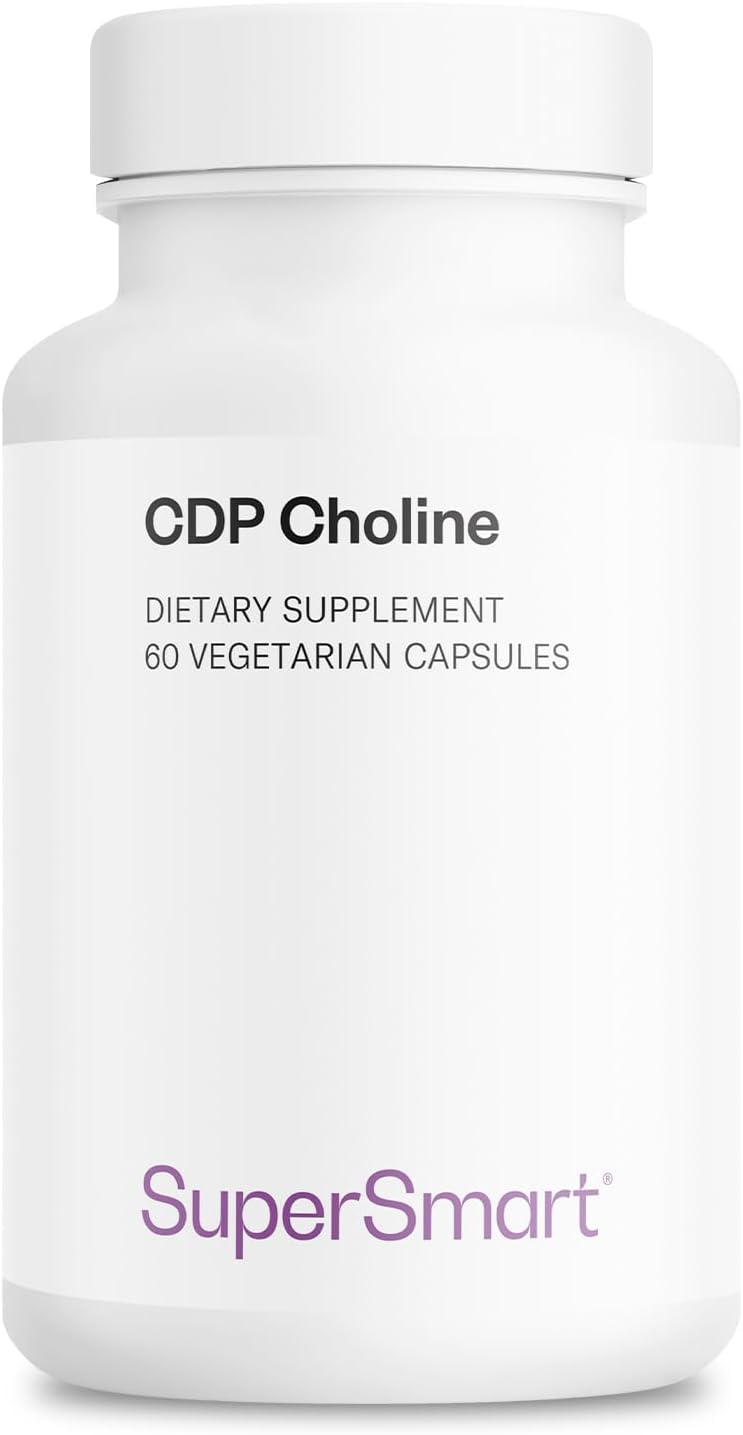 High Dose CDP Choline 1000mg Supplement with Cognizin Citicoline - Non-GMO & Gluten Free - 60 Capsules