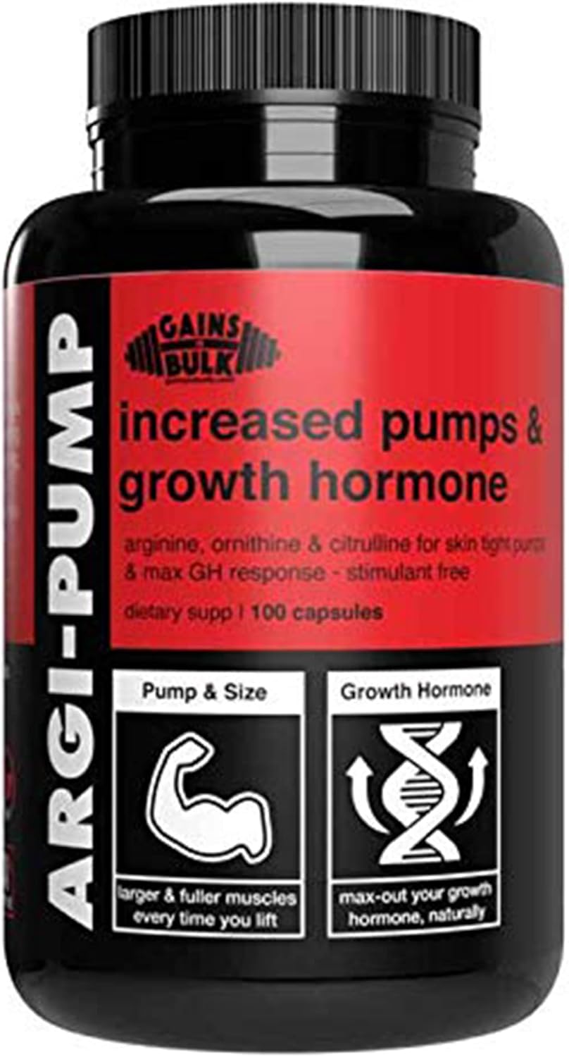 High Dose L-Arginine Nitric Oxide Supplement for Muscle Gains and Vascularity - GainsInBulk.com