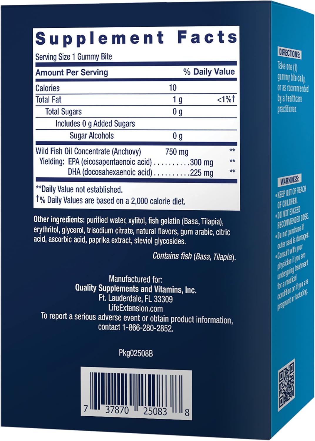 High-Dose Omega-3 Fish Oil Gummy Bites with EPA DHA Fatty Acids - Non-GMO & Gluten Free - 36 Chewable Gummies