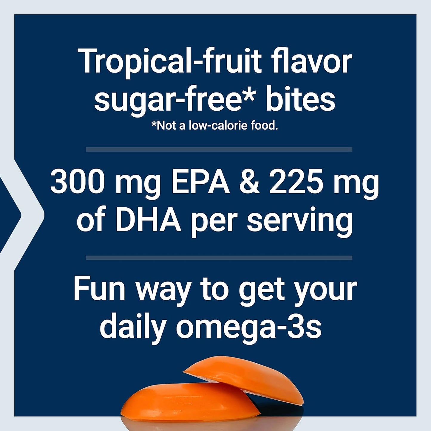 High-Dose Omega-3 Fish Oil Gummy Bites with EPA DHA Fatty Acids - Non-GMO & Gluten Free - 36 Chewable Gummies