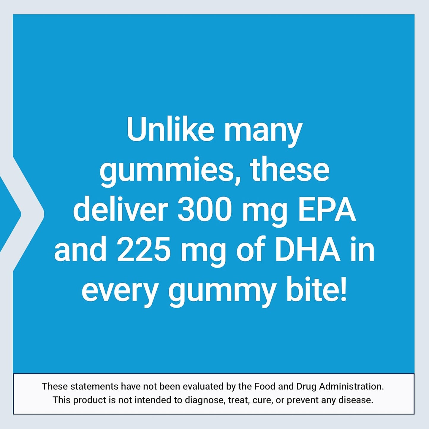 High-Dose Omega-3 Fish Oil Gummy Bites with EPA DHA Fatty Acids - Non-GMO & Gluten Free - 36 Chewable Gummies