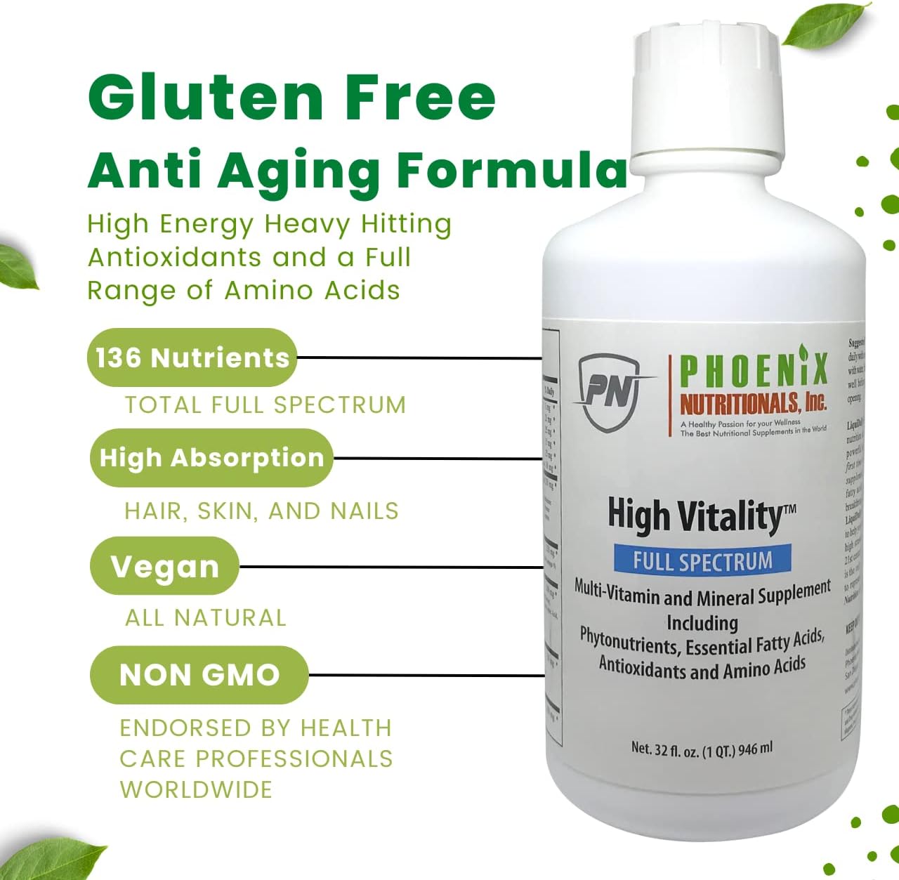 High Energy Multivitamin Mineral Formula with 136 Nutrients by sufe PHOENIX NUTRITIONALS Inc