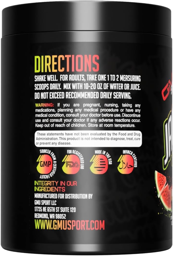 High Energy Pre-Workout Powder with Citrulline Malate, Creatine & B-Vitamin Boost - 40 Servings