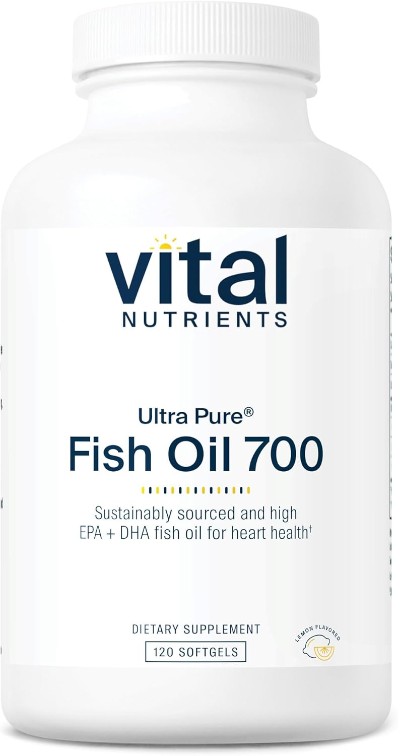 High EPA & DHA Omega-3 Fish Oil Softgels for Heart, Brain, and Joint Health - Lemon Flavor - 120 Count - Gluten, Dairy, and Soy Free