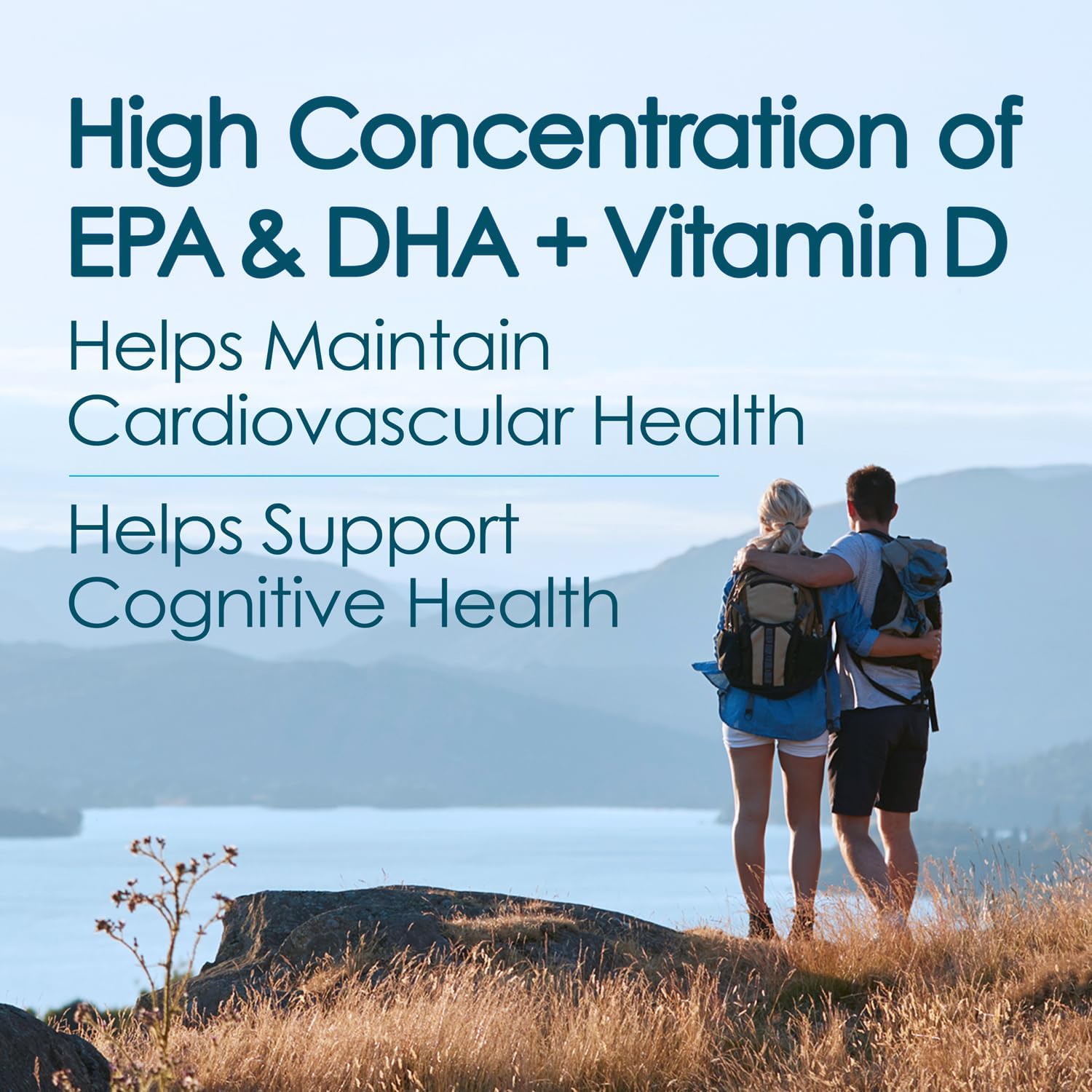 High EPA Organic Fish Oil Supplements with Vitamin D - 3450mg Omega 3, 2660mg EPA, 530mg DHA - 120 Softgels, Burpless Omega3 Fishoil