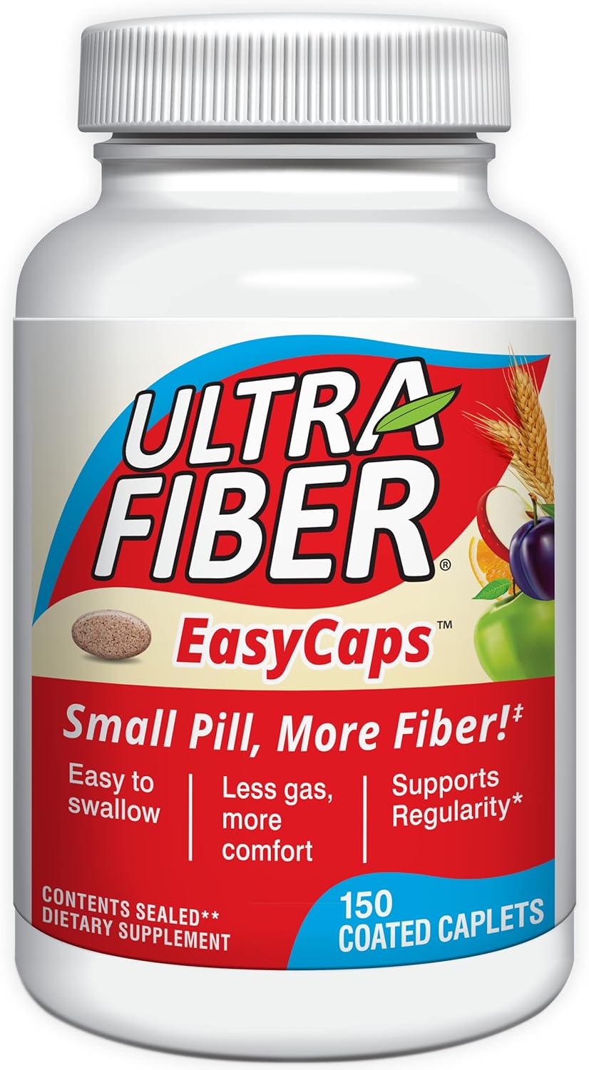 High-Fiber Caplets - Boost Your Fiber Intake Easily - Supports Digestive Health - 150 Count - BoostGo Australia