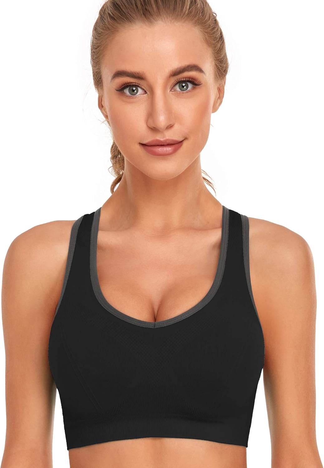 High Impact Padded Racerback Sports Bras for Women - Ideal for Yoga, Gym, and Fitness Workouts