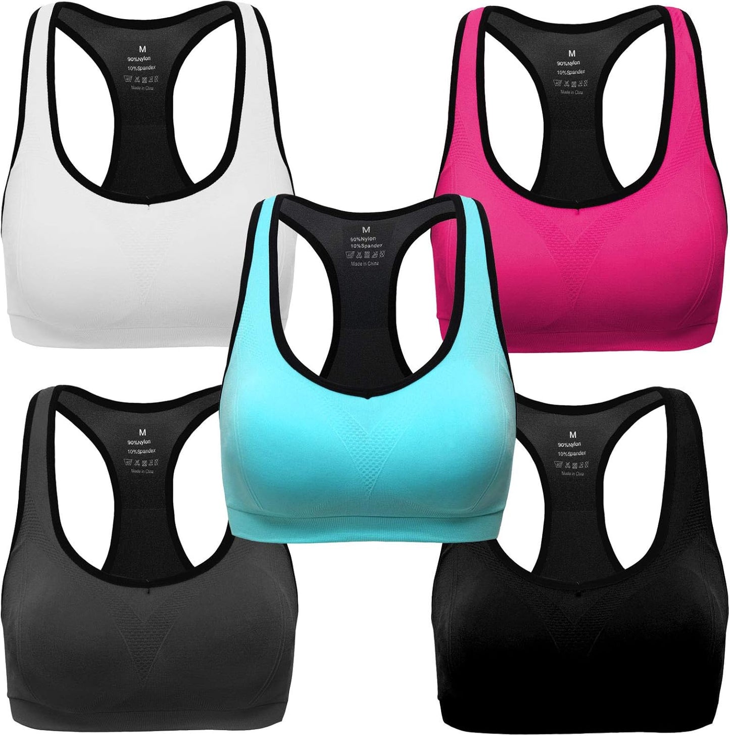 High Impact Racerback Sports Bra for Women - Gym Workout Activewear by MIRITY
