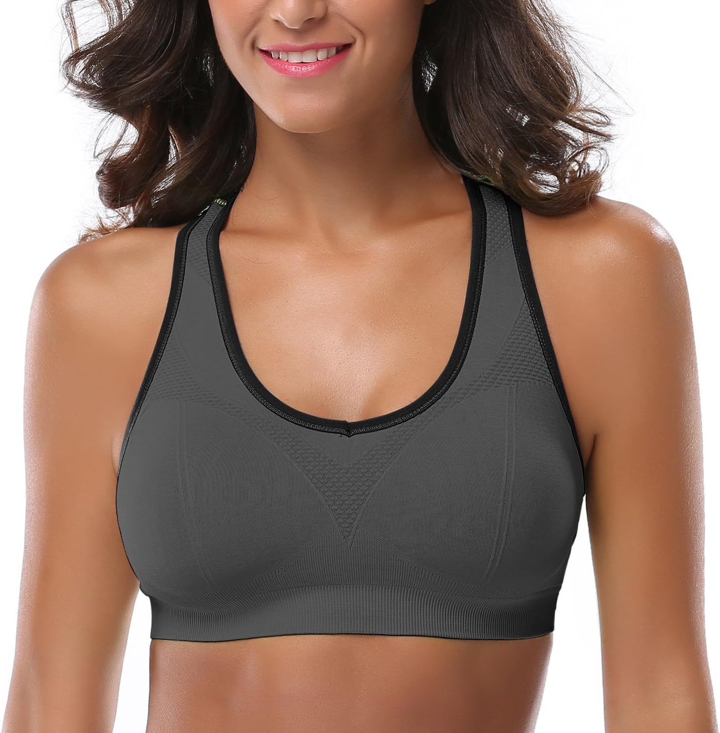 High Impact Racerback Sports Bra for Women - Gym Workout Activewear by MIRITY