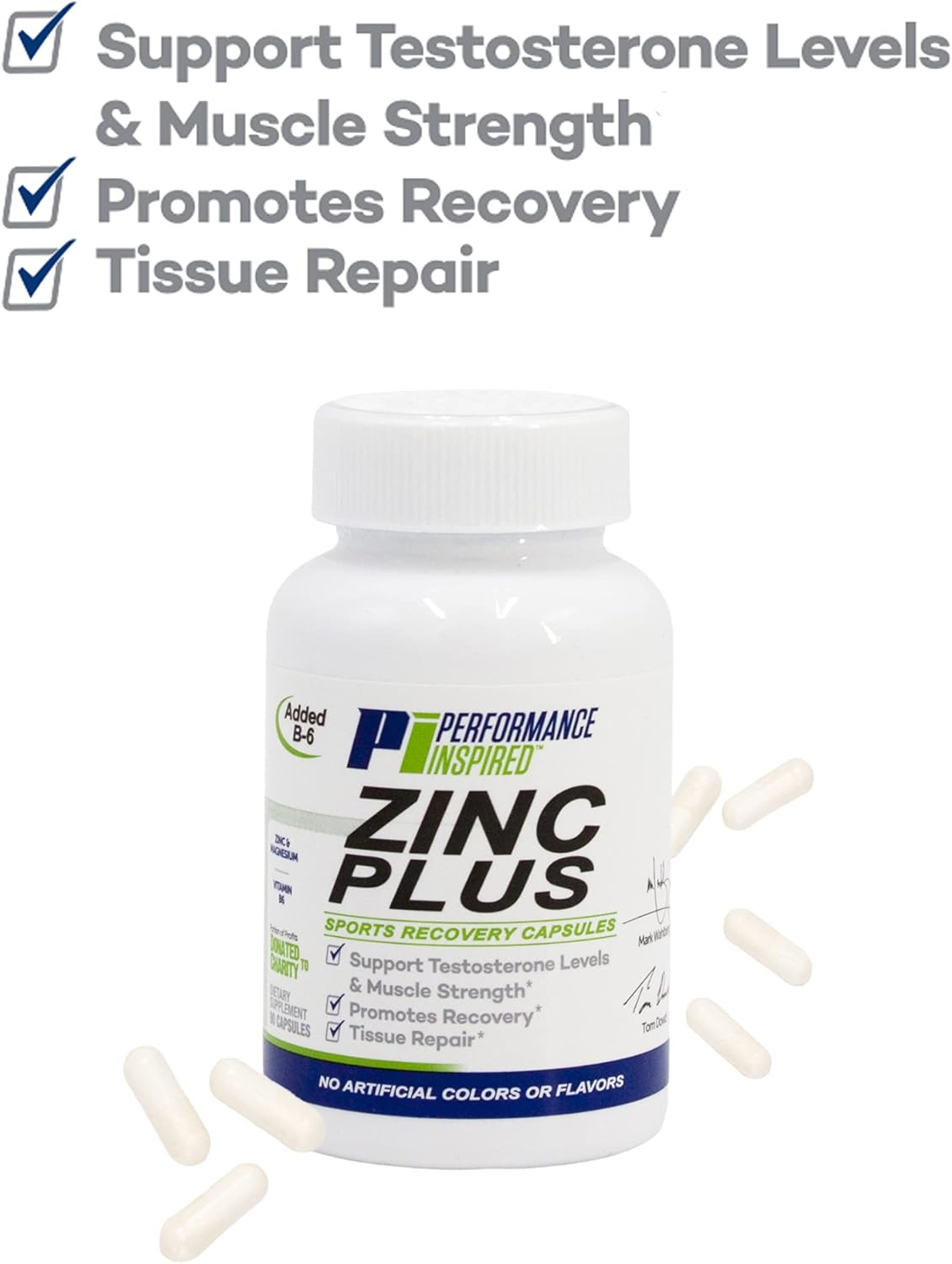 High Performance Nutrition Zinc+ with Vitamin B6 and Magnesium - 90 Count for Recovery and Tissue Repair