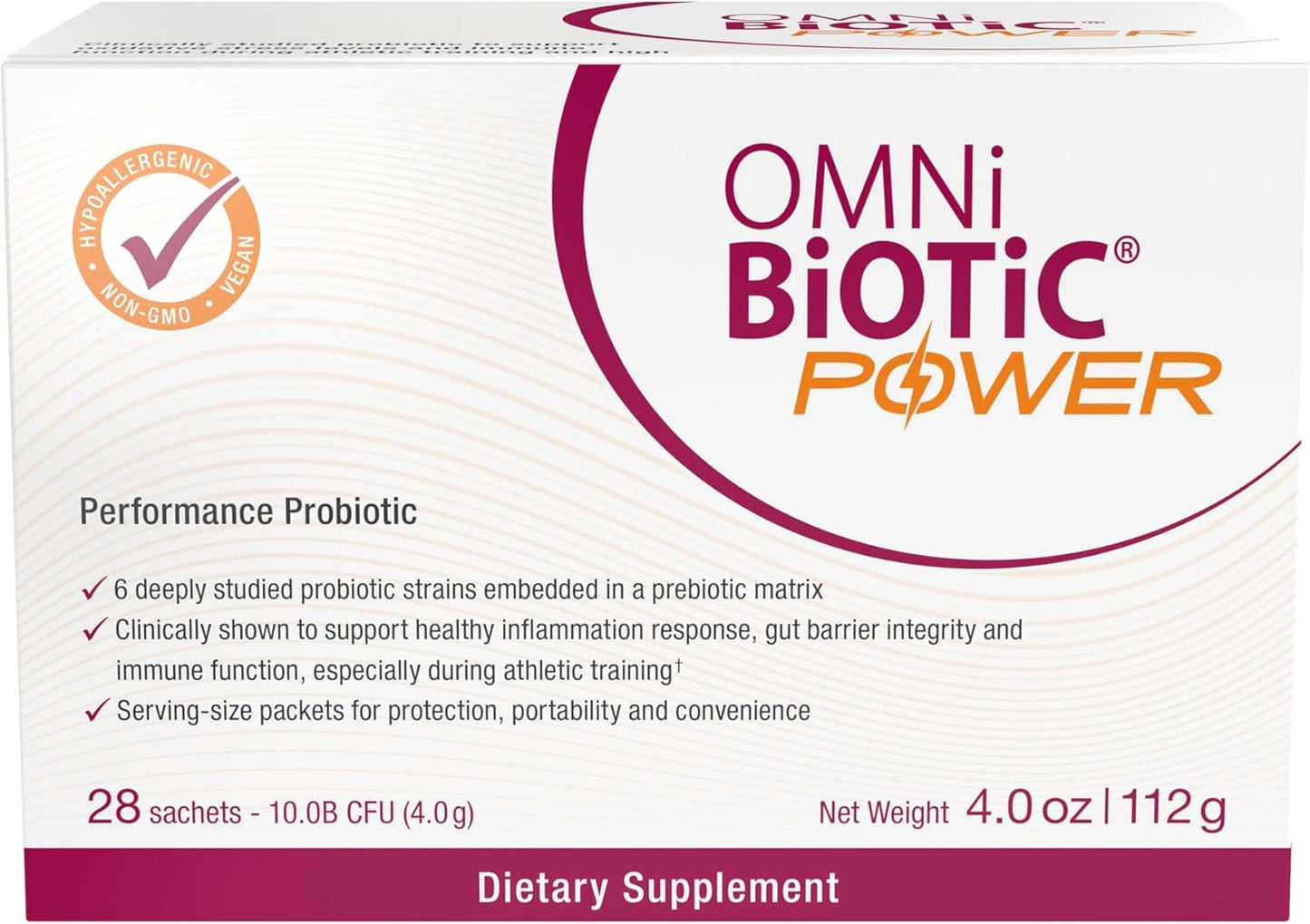 High Performance Probiotic Powder with Magnesium Citrate for Gut Health, Muscle Recovery, Energy - Vegan, Non-GMO - 30 Servings