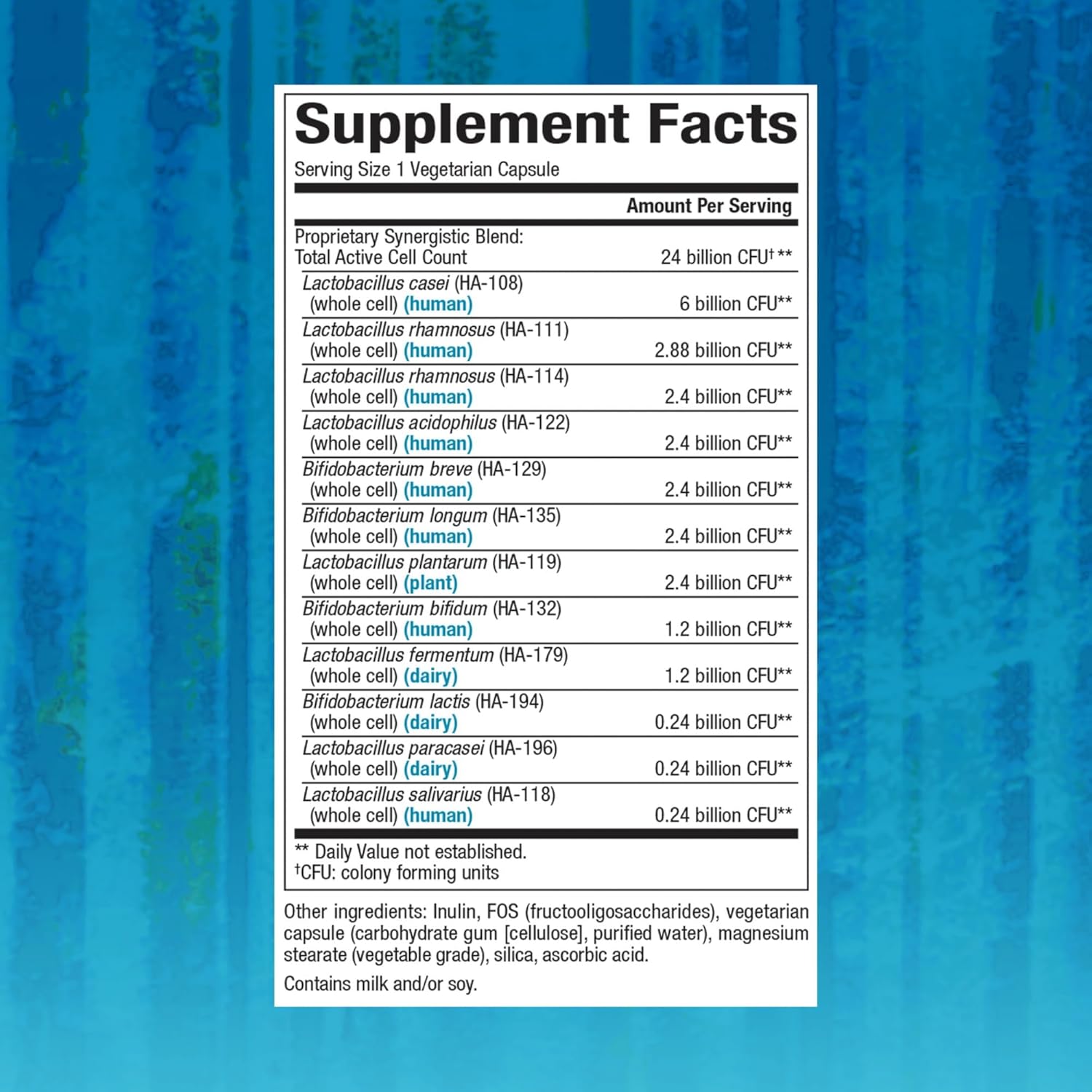 High Potency 1-Per-Day Probiotic with 12 Strains and 24 Billion CFU for Critical Care