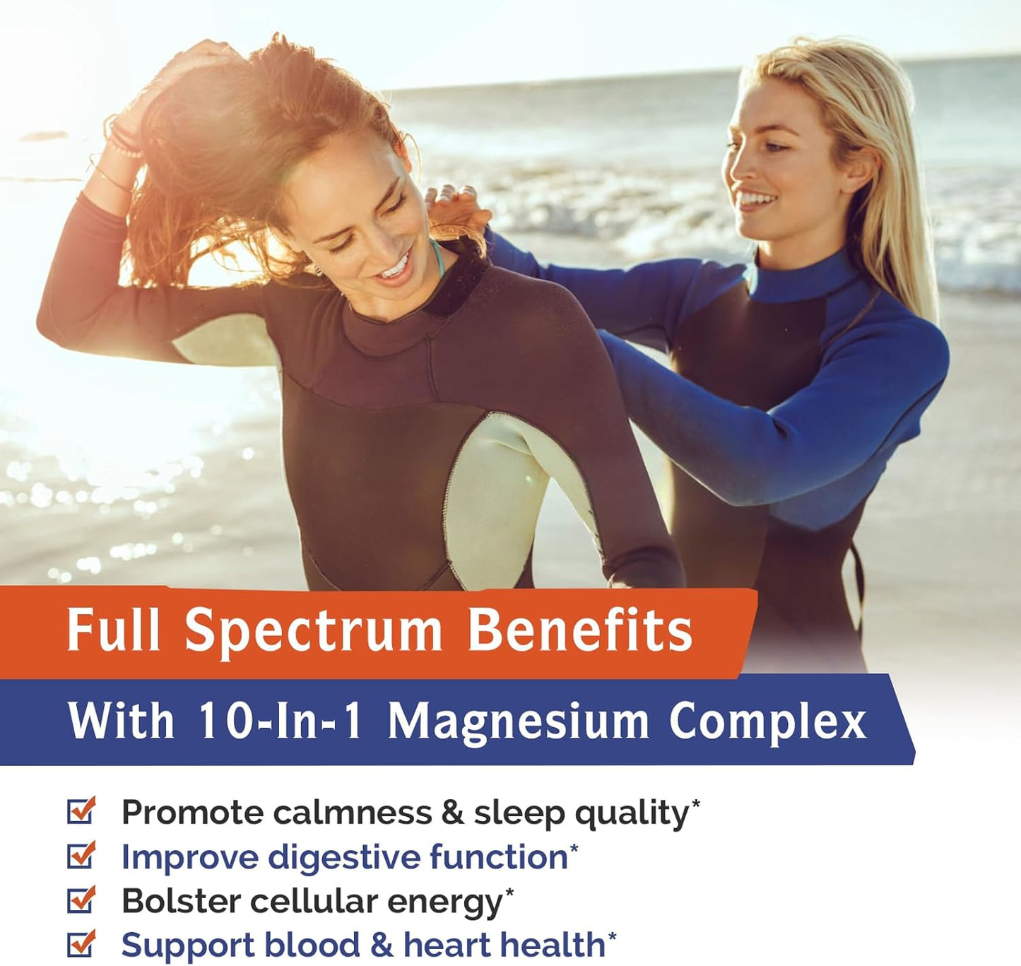 High Potency 10-in-1 Magnesium Complex with 420mg Elemental Mag, Full Spectrum Support, Non-GMO, 90 Vegan Capsules