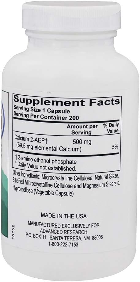 High-Potency 2-AEP Calcium Supplement in Vegetable Capsules for Advanced Nutritional Support
