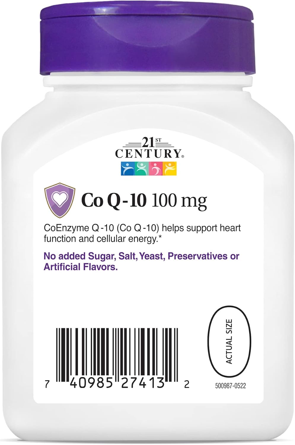 High Potency 21st Century Coenzyme Q10 Supplement, 100mg, 90 Softgel Capsules