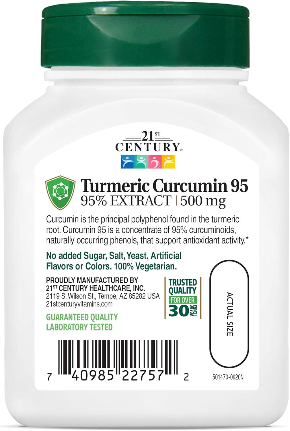 High Potency 21st Century Curcumin 95 Capsules, 45 Count (22757)