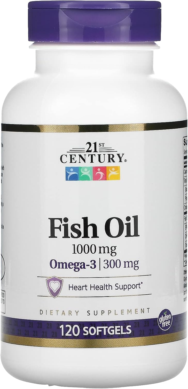 High-Potency 21st Century Fish Oil Softgels - 1,000 mg, 120 Count